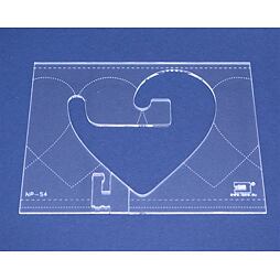 Quiltovacie pravítko bordúra srdca NP-S4