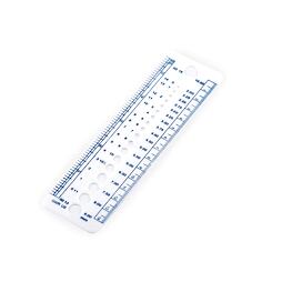 Pravítko na meranie ihlíc