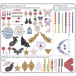 Vyšívacie vzory Brother č. 13 USB - Čipkové motívy