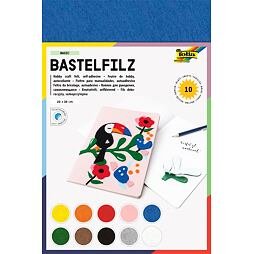 Dekoratívny filc samolepiaci (10 listov) - akrylový