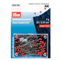 Špendlíky červené 35mm (5g) - super jemné - PRYM