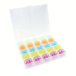 Box na cievky - plný - farebné cievky (25ks CB cievok plast)