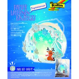 Sada na výrobu lampiónov s LED svetlom - ľadové kráľovstvo