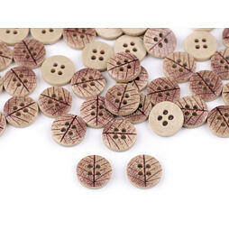 Knoflík list - velikost 18" (10ks)