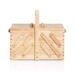 Kazeta - dřevěný košík na šicí potřeby, vel. M - světlý - PRYM