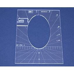 Quiltovacie pravítko elipsa NP-P01-4 - 4 palcové