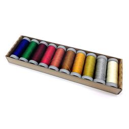 Súprava vyšívacích nití 100% viskóza - X-Mas (10x200m)