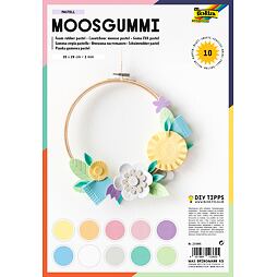 Penová guma moosgummi - 10 listov, 10 farieb - pastel