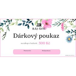 Darčekový poukaz kvety 500 Kč