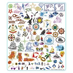 Vyšívacie vzory Brother č. 5 USB - Letné motívy