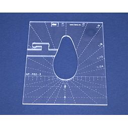 Quiltovacie pravítko pero NP-P02-3 - 3 palcové