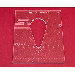 Quiltovacie pravítko kvapka NP5-P05-3 - 3 palcové