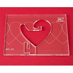 Quiltovacie pravítko bordúra srdca NP5-S2