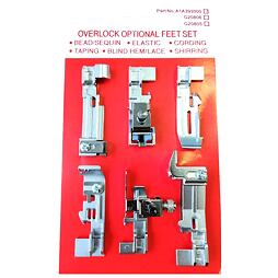 Súprava 6 pätiek pre overlock Juki MO-50e, Juki MO-80CB, Veritas Melanie