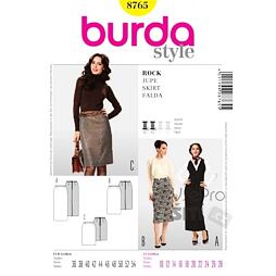 Strih Burda žltý 8765 - dámska sukňa