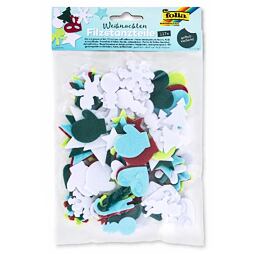 Filcové výseky samolepiace (117ks) - Vianočné motívy