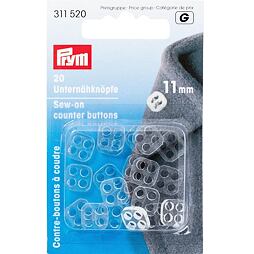 Gombíky priehľadné (11mm) 20 ks - PRYM