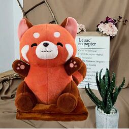 Plyšová PANDA červená - Vankúš a deka 2v1