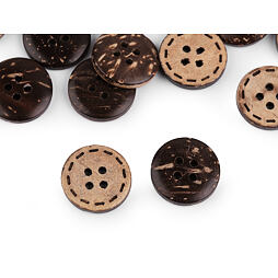 Dekoračný gombík kokosový (5 ks)