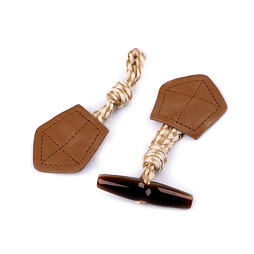 Designové zapínání velké s olivou (4 páry)