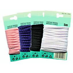 Šnúra odevná PES 4mm/5m