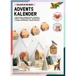 Adventný kalendár - snehová dedinka