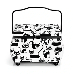 Kazeta - košík na šitie - Cats, vel. M - PRIM