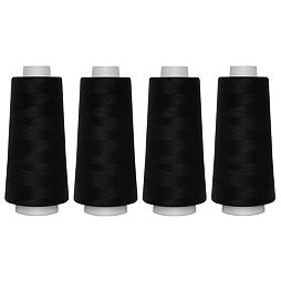 Sada nití PES OVERLOCK 120 TOLDI - čierna (4x2500m)