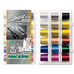 Vyšívacie nite PES Madeira Glamour 20 Smartbox (18x200m)