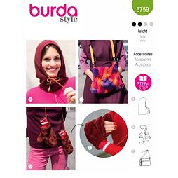 Strih Burda zelený 5759 - kukla, palčiaky, rukávnik