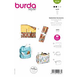 Strih Burda zelený 9276 - kozmetická taštička, taštička na make-up