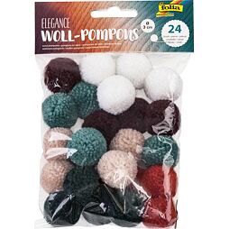 Bambulky - pompony z vlny (24 ks)
