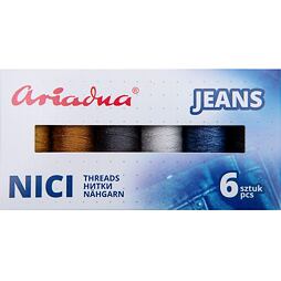 Súprava nití na riflovinu Ariadna Talia (4x70m, 2x150m) - Jeans