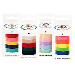 Saténové stuhy - 5 farieb (4m)