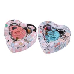 Sada na šití v plechové krabičce - srdce