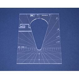 Quiltovacie pravítko kvapka NP-P05-4 - 4 palcové