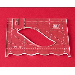 Quiltovacie pravítko bordúra vrkoč NP5-C21