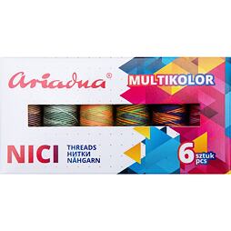 Súprava šijacích nití PES Ariadna Talia (6x150m) - Multicolor Earth