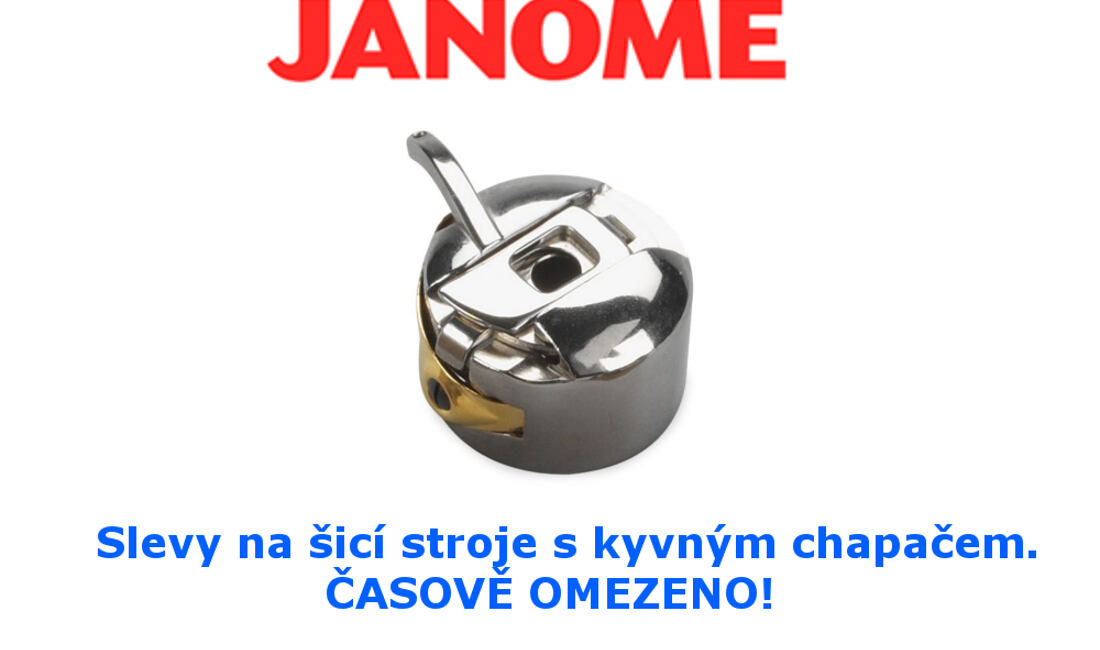 Časovo obmedzené: zľava na všetky šijacie stroje Janome s kyvným chapačom