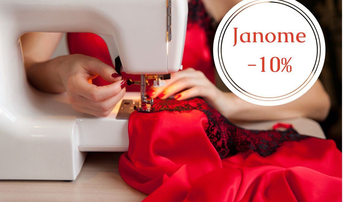 Zľava 10% na šijacie stroje Janome