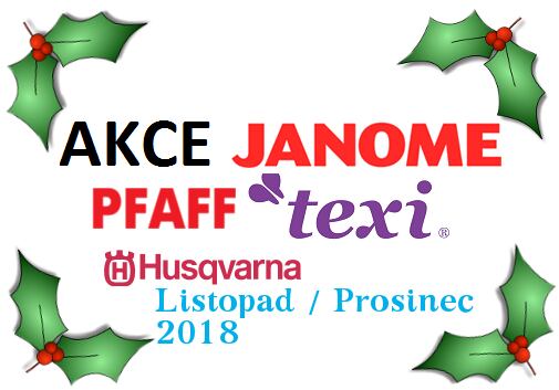 Predvianočná nádielka Janome, Pfaff, Husqvarna Viking