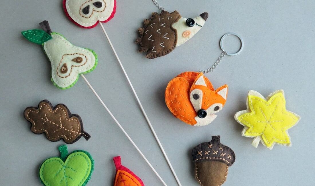 Jesenné dekorácie z plsti