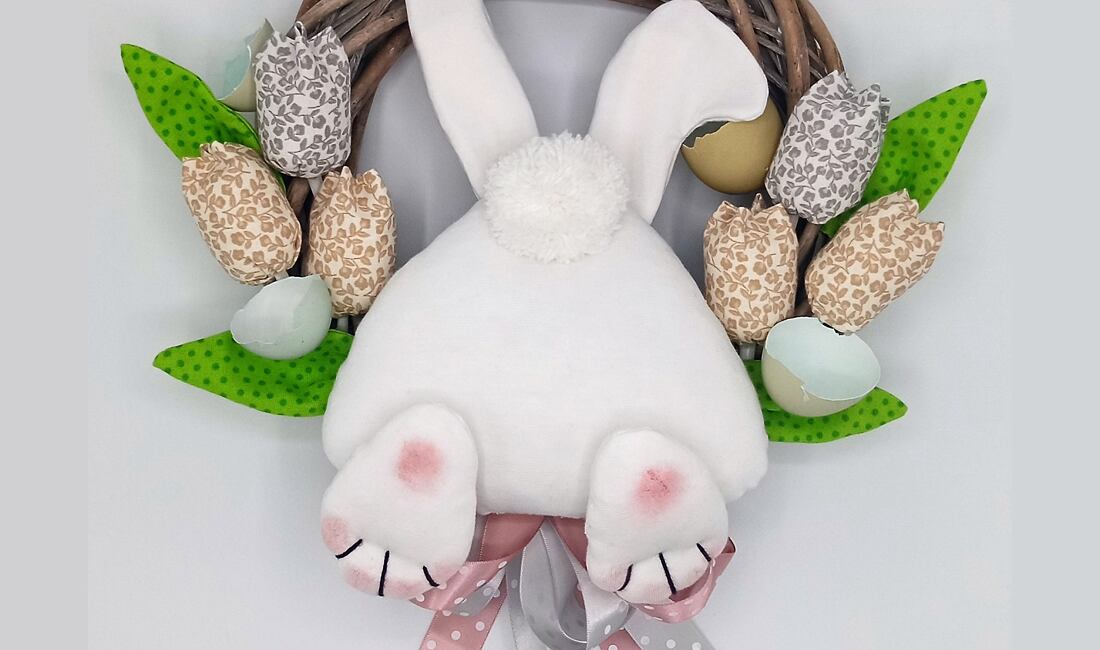 Ušite si: Veniec s veľkonočným zajačikom