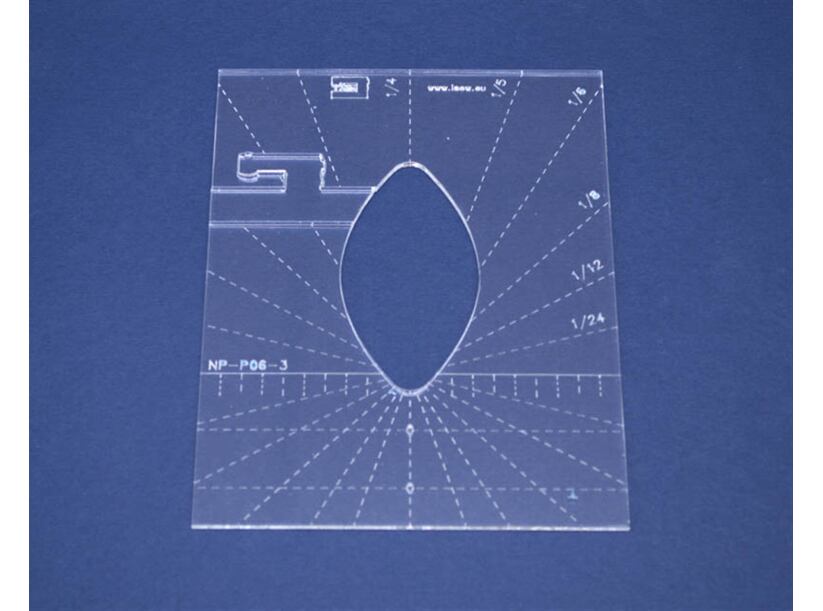 Quiltovacie pravítko list NP-P06-3 - 3 palcové