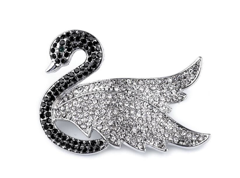 Brošňa trblietavá labuť