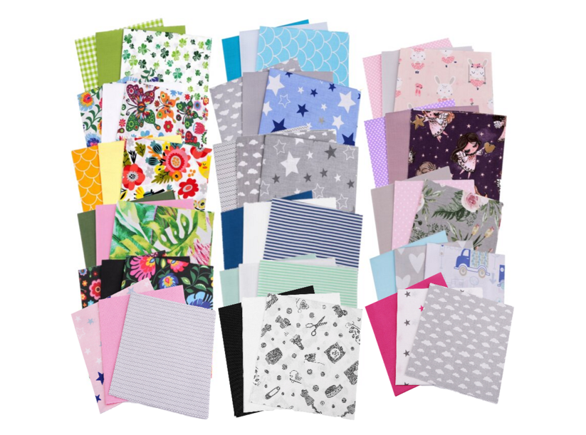 Sada 3 ks látek na patchwork 40x40cm