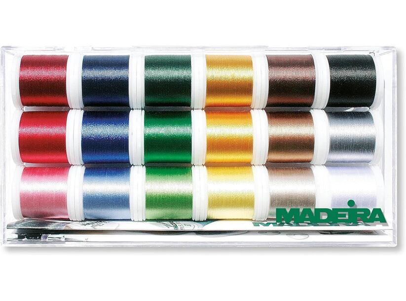 Vyšívacie nite PES Madeira Polyneon box (18x400m)