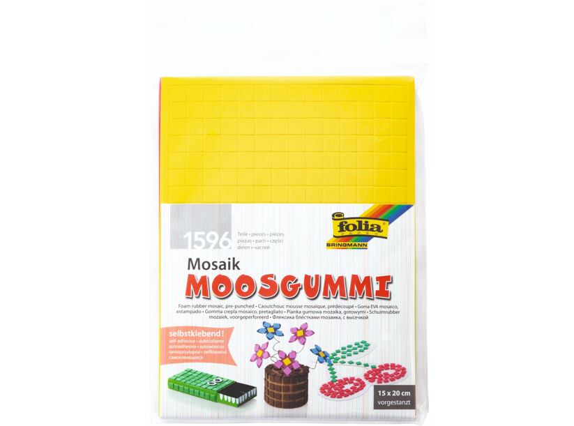 Mozaika z penovky moosgummi - 6 listov - samolepiaca