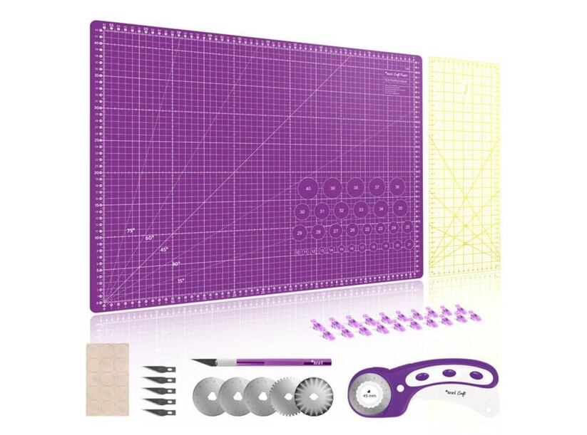 Súprava na patchwork a šitie Texi Craft fialová 60x45cm