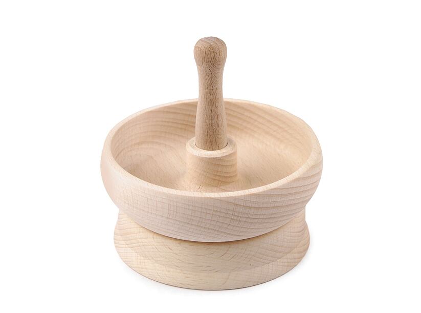 Dřevěný mlýnek k navlékání rokajlu (Ø10 cm)